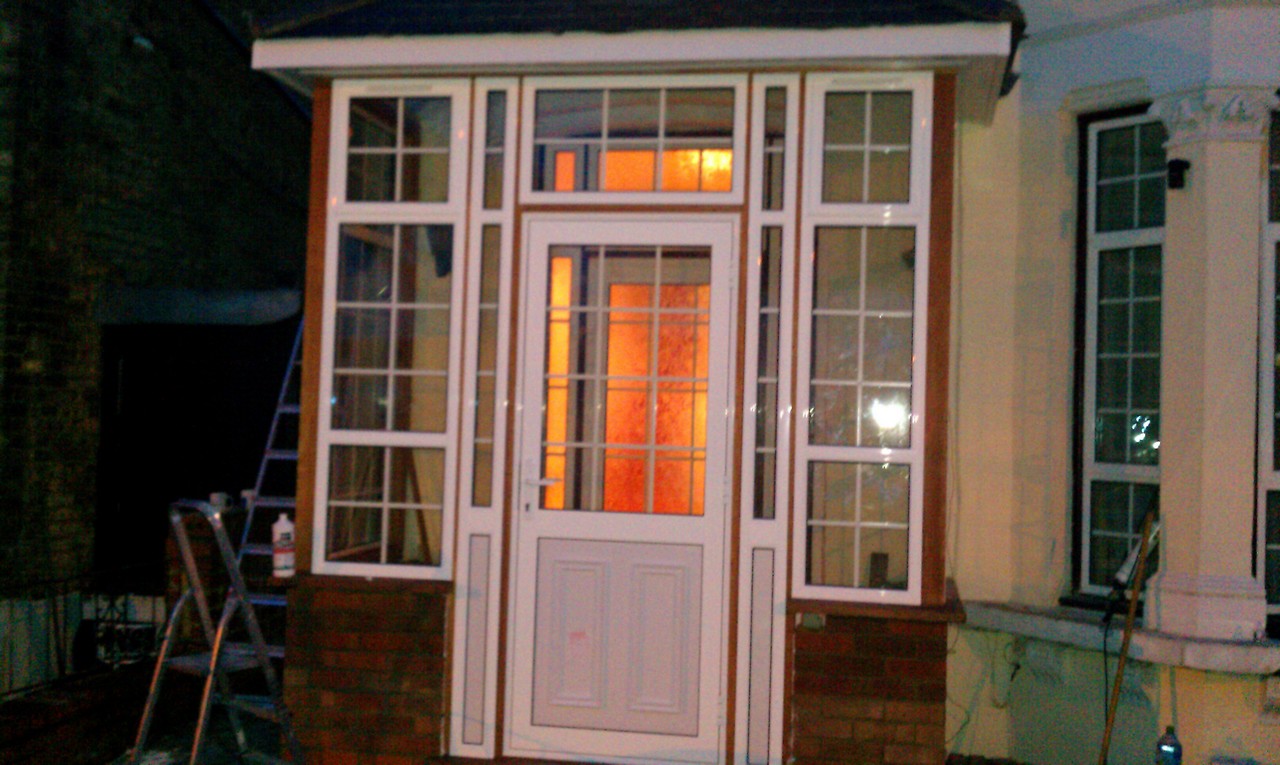 uPVC porch with Georgian bar glazing installed in Leytonstone